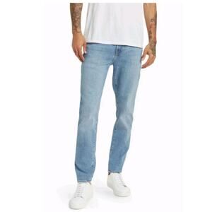 Hudson Ace Slim Skinny Straight Jeans Light Blue Classic Stretch Denim 36 x 33